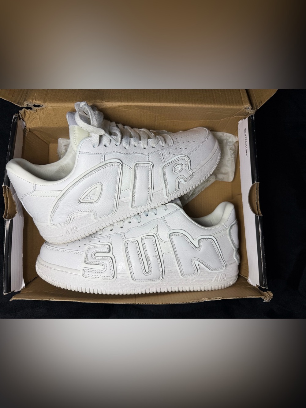 White cpfm size 9.5 men Air Force ones